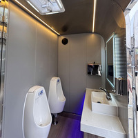 Salle de bain portable de luxe de taille personnalisée toilettes mobiles remorque pour événements en plein air camping
