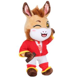 Peluche a Forma di Asino Personalizzato Colore Kaki, Giocattolo Morbido a Forma di Asino con Logo Personalizzato - Product Image 1