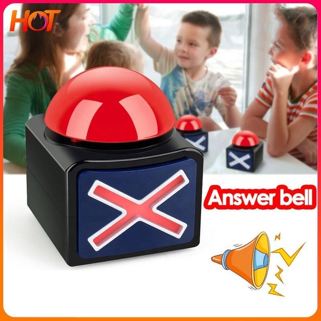 Customizable Game Buzzer with Lights and Sound Effects for Children and Adults for Trivia and Talent Show Games