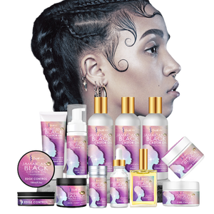 Aceite de ricino negro orgánico, Kit de Control de borde No intermitente, Vegan, para pelo <span class=keywords><strong>Afro</strong></span> natural, envío 24H - Product Image 1