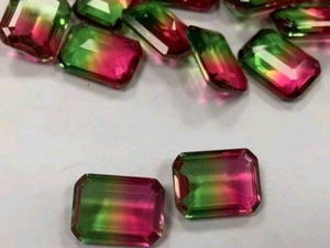 Gemme di foglie di rosso vendita calda nuovo prodotto colorato varietà di taglio sintetico tormalina pietra <span class=keywords><strong>gioielli</strong></span> che fanno 8mm di altezza laboratorio creato smeraldo - Product Image 2