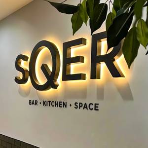 لافتة إعلانية مخصصة ثلاثية الأبعاد من المعدن الأسود مع إضاءة <span class=keywords><strong>LED</strong></span>، حروف مضيئة للأعمال التجارية، لافتة مضاءة من الخلف - Product Image 2