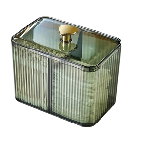 多功能耐用塑料宠物盒桌面棉签化妆储物带盖办公文具容器长方形 - Product Image 2