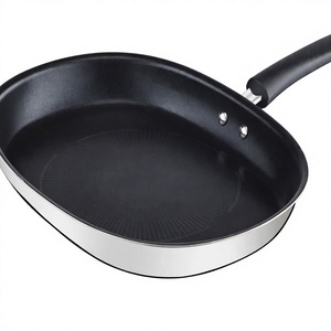 Sartén Ovalada Metálica para Pescado, Negra y Plateada, 36 cm - Product Image 2