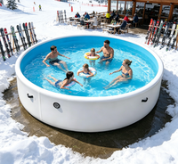 Piscine gonflable Vanace avec canapé, piscine de relaxation extérieure pour adultes