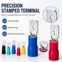Terminal de Pala Aislado MDD, Conector de Desconexión Rápida para Cableado Eléctrico