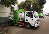 Camion de collecte des déchets alimentaires FOTON 4x2 à prix d'usine, nouveau véhicule diesel à chargement latéral pour l'élimination des déchets