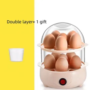 Dropshipping çift katmanlı anti kuru kaynamış yumurta vapur ev kullanımı için çok fonksiyonlu küçük buğulanmış yumurta çorba haşlanmış yumurta