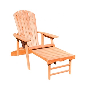 Nhà cung cấp Trung Quốc giá rẻ Patio vườn linh sam bằng gỗ adirondack ghế với pull out Ottoman - Product Image 4