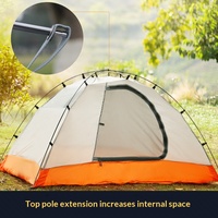 Tente de montagne à double couche avec poteaux entièrement en aluminium, équipement de camping portable résistant aux fortes pluies