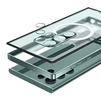Étui de téléphone magnétique de haute qualité pour Samsung S22 S23 S24 Ultra, coque de téléphone en métal pour Samsung S22 S23 Plus