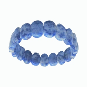 Bracelet de guérison en jade blanc et bleu, bijoux en pierres naturelles pour l'équilibre énergétique, le bien-être spirituel et le soulagement de l'anxiété - Product Image 2
