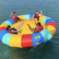 Bateau gonflable rotatif d'extérieur pour la pêche, le ski nautique, le saut aquatique, la banane aquatique et le canard aquatique, avec capacité supérieure à 500 kg