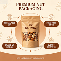 Sachet refermable pour fruits secs, pochette à fermeture éclair de qualité alimentaire pour emballage de snacks, noix et fruits secs