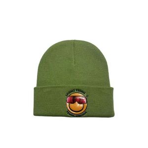 Bonnets personnalisés en usine, bonnets en laine tricotés de couleur unie, bonnets d'hiver amples et simples, broderie de logo personnalisée - Product Image 4