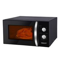 Four à micro-ondes Haley 1250W avec grand écran d'une capacité de 23L Boîtier grand écran noir Appareil ménager populaire