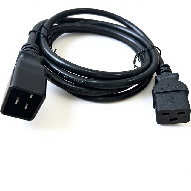 C19 to C20 Power Cord Extension Cable for Home Appliances PDUs UPS & AI Servers-6 Feet (1.8m) 20A 12 AWG IEC Female End