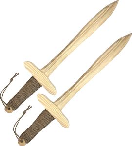 Espada de juego de simulación de juguete de madera para niños con mango envuelto en yute de 16 "ligero y duradero para niños imaginativos - Product Image 1