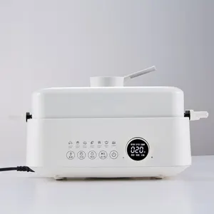 6 en 1 Appareils électroménagers commerciaux de style français Mini marmite électrique Grill Stir Smart Fry Four Air Fryer avec vapeur