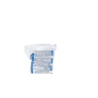 Tube à centrifuger à fond conique autoportant à capuchon bleu clair stérilisé de 50 mL PP; 25 pièces/paquet; avec échelle; 95kp; pas d'ADN, d'ARN
