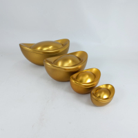 Boîte en métal gaufrée 3D personnalisée d'usine OEM, emballage de luxe en forme de lingot d'or avec couvercle amovible