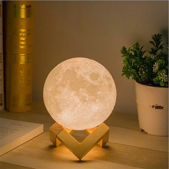 Eco Friendly Multicolor Touch Control Usb Moonlight Bulb Changing Moon Lamp Magnetic Levitating Lamp