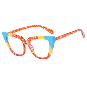 女性用<span class=keywords><strong>2025</strong></span>年処方メガネブルーライトホワイトストリップビッグキャットアイメタルヒンジコンピューター互換性光学フレームブラック - Product Image 4