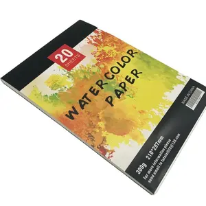 watercolor paper watercolor book watercolor pad 300g drawing paper 250g front cover with full customized color print