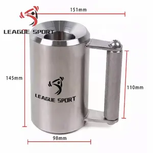 League-Sport 8kg Weightlifting Mug 304 Stainless Steel Dumbbell Bottle Gym Water Mug With Handle