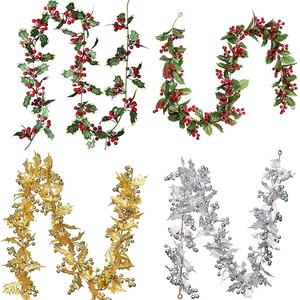 Nhân tạo Red Berry dây leo cho giáng sinh trang trí Berry Vòng hoa với màu xanh lá cây lá cho trang trí đám cưới bên nhà - Product Image 4
