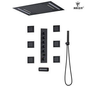 Ensemble de douche multifonctionnel de luxe en acier inoxydable, tête de douche encastrée pressurisée, essentiel pour la salle de bain - Product Image 5