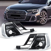 Grille de protection de phare antibrouillard avant de voiture de haute qualité avec garantie, finition brillante en nid d'abeille pour Audi A8 2023 2024 2025