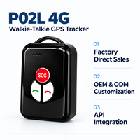 Talkie-walkie GPS 4G P02L direct usine pour seniors avec suivi, intégration logicielle API OEM/ODM personnalisée et détection de chute SOS
