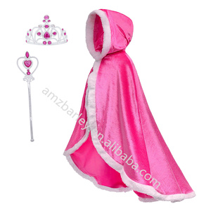 Cape d'Halloween en Velours Chaud pour Enfant, Elsa Sofia, <span class=keywords><strong>Raiponce</strong></span>, Aurore, Princesse, avec Accessoires - Product Image 3