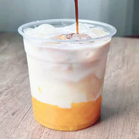 Gobelets jetables de 500 ml, gobelets en plastique personnalisés, gobelets à boba, gobelets à yaourt, gobelets à café en plastique avec couvercle, gobelets en plastique avec logo