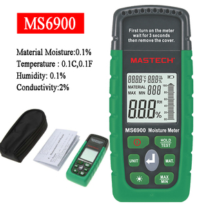 MASTECH ms6900 chuyên nghiệp Mini kỹ thuật số đo độ ẩm gỗ/bê tông các tòa nhà độ ẩm Tester - Product Image 6