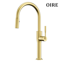 Robinet de cuisine extractible à rotation 360° en acier inoxydable SUS 304 de qualité alimentaire, design unique, pour verres à vin rouge de Kaiping