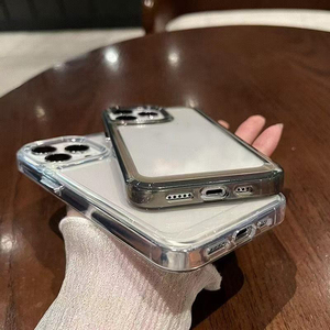 เคสโทรศัพท์มือถือ qsf อะคริลิคแข็ง + TPU แบบใสบางโปร่งใสกันกระแทกด้านหลังสำหรับ <span class=keywords><strong>iPhone</strong></span> 16 15 14 13 PRO <span class=keywords><strong>MAX</strong></span> <span class=keywords><strong>XS</strong></span> <span class=keywords><strong>MAX</strong></span> - Product Image 5