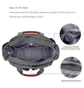 Tas Organizer Bayi Multifungsi Tahan Air, Kapasitas Besar, Bahan Polyester Awet untuk Perlengkapan Bayi, Tas Popok dan Kereta Dorong - Product Image 3