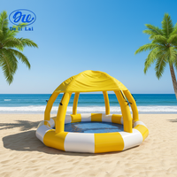 Piscine gonflable en PVC écologique multicolore de 8 m pour jeux aquatiques commerciaux d'été en plein air