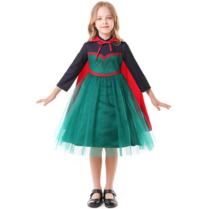 Disfraz de XJ para Cosplay de Reina de Cuentos de Hadas - Traje de Personaje de Bruja para Halloween - Vestido de Gasa Verde Oscuro - Product Image 2