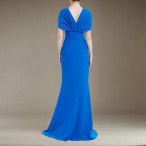 Robe de Soirée Chic et Élégante Française en Lin Uni avec Patchwork, Longue Maxi Décontractée avec Châle, 100% Lin Écologique Respirant, Coupe A-Line pour l'Été - Product Image 2