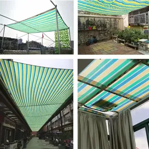 卸売ストライプシェードネット - 高密度カラー厚手 |   耐熱・耐紫外線性 パティオ・遊び場用 - Product Image 5