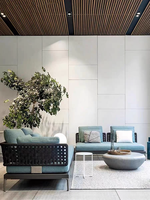 Meubles de jardin modernes et luxueux ensemble de canapés en rotin ensemble de meubles d'extérieur en osier avec coussin canapé en corde