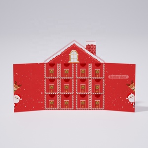 Boîte Cadeau de Noël 2026 Deluxe pour Truffes et Bonbons, Calendrier de l'Avent Réutilisable à <span class=keywords><strong>Double</strong></span> Porte pour Chocolats avec Logo Personnalisé - Product Image 4