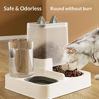 Distributeur d'eau et de nourriture automatique 2 en 1, sans BPA, grande capacité, détachable et facile à nettoyer pour animaux de compagnie