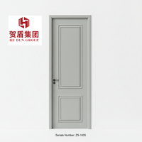 Porte intérieure élégante en carbone peint ZS-1005, isolation acoustique pour chambre, bureau, vestiaire