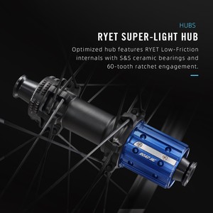 Set di Ruote in Carbonio per Bici da Strada 1180g Ultraleggere Ceramica Tubeless Clincher Freno a Disco Mozzo a Cricchetto 60T Cerchi per Bicicletta - Product Image 5