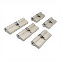Cylindre de serrure à mortaise en laiton Cylock à double verrouillage avec 3 clés en cuivre nickelées, sécurité de grade 3 ANSI, compatible avec les tailles 60-120 mm