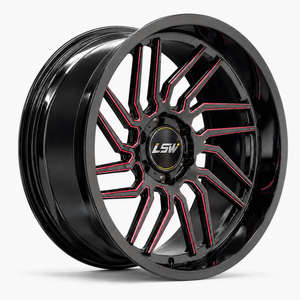 ล้อฟอร์จ LSR8013 5x114.3 ขนาด 17 18 20 นิ้ว ดีไซน์ใหม่มาแรง สีดำแดง สำหรับรถจี๊ป โตโยต้า ฟอร์ด - Product Image 1